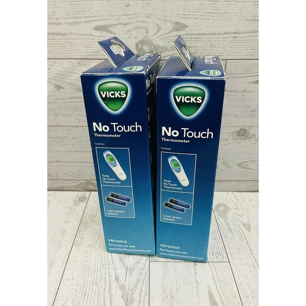 2 Vicks No-Touch 3-in-1 Thermometer Digital Forehead Infrared New In Box